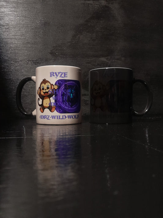 Ryze&Shine W/Monko & Mrz-Wild-Wolf Edition Color Morphing Mug, 11oz